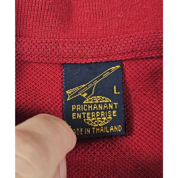 American embassy Thailand security guard L vintage polo red collector uniform - Picture 3 of 6